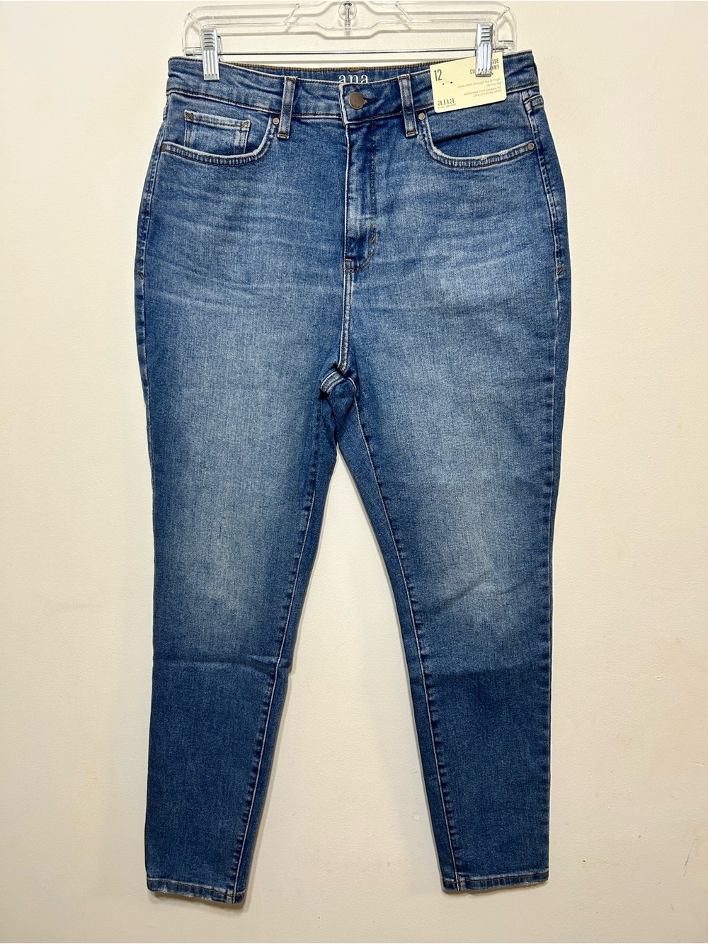 New! A.N.A High Rise Curvy Skinny Jeans Womens Size 12 - Picture 3 of 8